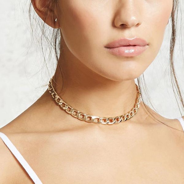 chains punk big necklace for women statement twist gold color hip hop chunky thick lock choker mens fashion couple party jewelry, Silver
chains punk big necklace for women statement twist gold color hip hop chunky thick lock choker mens fashion couple party jewelry, Silver