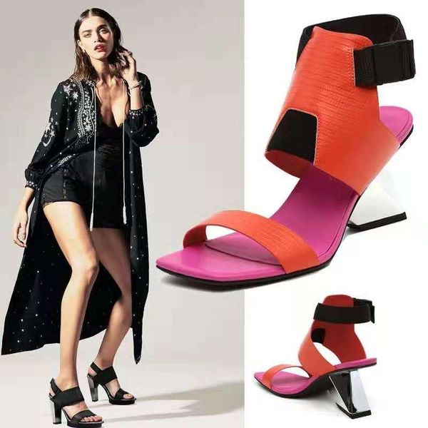 sandals fashion ladies lizard leather high-heeled catwalk roman women plus size slippers gladiator party shoes, Black
sandals fashion ladies lizard leather high-heeled catwalk roman women plus size slippers gladiator party shoes, Black