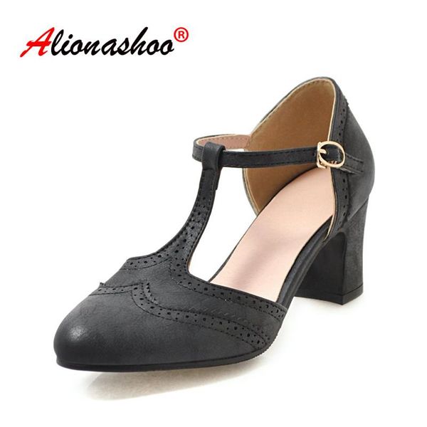 women sandals 2021 pumps cut out oxford shoes ankle strap square high heels chaussures femme large sizes 34-43, Black
women sandals 2021 pumps cut out oxford shoes ankle strap square high heels chaussures femme large sizes 34-43, Black