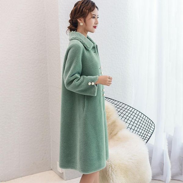 women's leather & faux women winter natural fur outerwear lady loose granular wool jacket female casual genuine sheep shearing thick co, Black
women's leather & faux women winter natural fur outerwear lady loose granular wool jacket female casual genuine sheep shearing thick co, Black