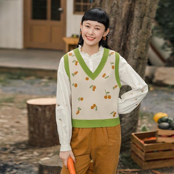 women's vests splicing color sweater vest vintage soft cute graphic v neck knitted pullover chaleco punto women clothes de50mj, Black;white
women's vests splicing color sweater vest vintage soft cute graphic v neck knitted pullover chaleco punto women clothes de50mj, Black;white