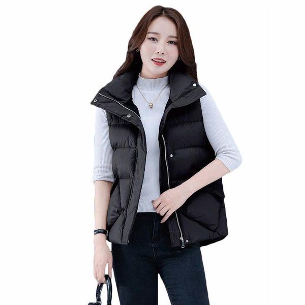 women's vests 2021 fall/winter style down padded cotton clothes vest women korean loose fashion waistcoat outwear y705, Black;white
women's vests 2021 fall/winter style down padded cotton clothes vest women korean loose fashion waistcoat outwear y705, Black;white