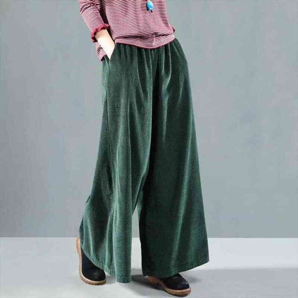 autumn winter pants women large size loose corduroy trousers female retro elastic waist pocket casual pants mori girl, Black;white
autumn winter pants women large size loose corduroy trousers female retro elastic waist pocket casual pants mori girl, Black;white