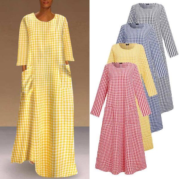 plaid dress women autumn long sleeve dresses vonda 2021 casual robe femme plus size holiday printed sundress, Black;gray
plaid dress women autumn long sleeve dresses vonda 2021 casual robe femme plus size holiday printed sundress, Black;gray