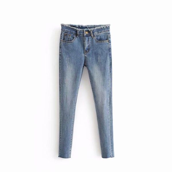 women holiday wind 55-6275 european and american fashion waist stretch water-washed small foot jeans women's, Blue
women holiday wind 55-6275 european and american fashion waist stretch water-washed small foot jeans women's, Blue