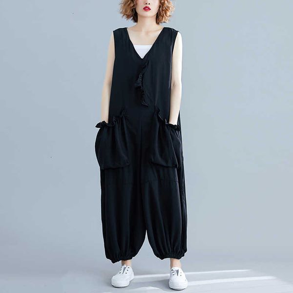 women's jumpsuits & rompers womenv-neck sleeveless playsuit bodysuit casual loose overall jumpsuit strap romper ankle-length t85y, Black;white
women's jumpsuits & rompers womenv-neck sleeveless playsuit bodysuit casual loose overall jumpsuit strap romper ankle-length t85y, Black;white