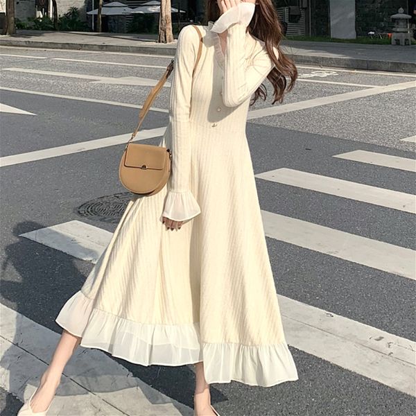 elegant sweater dress women long sleeve v-neck office knitted dress female vintage lace one-piece dress korea 2021 autumn winter, Black;gray
elegant sweater dress women long sleeve v-neck office knitted dress female vintage lace one-piece dress korea 2021 autumn winter, Black;gray