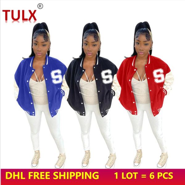 women's jackets tulx fall fashion harajuku bomber women vintage varsity jacket baseball coat single-breasted cardigan sport outwear 582, Black;brown 
women's jackets tulx fall fashion harajuku bomber women vintage varsity jacket baseball coat single-breasted cardigan sport outwear 582, Black;brown