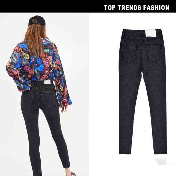 women's high waist black ultra-high elastic acid pickling rotten breasted denim pants leggings women's wear, Blue
women's high waist black ultra-high elastic acid pickling rotten breasted denim pants leggings women's wear, Blue