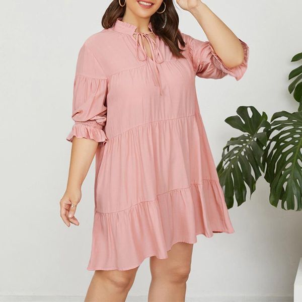 plus size dresses summer women puff sleeve sundress stylish casual v-neck party mini fashion pleated vestido lace-up robe, Black
plus size dresses summer women puff sleeve sundress stylish casual v-neck party mini fashion pleated vestido lace-up robe, Black