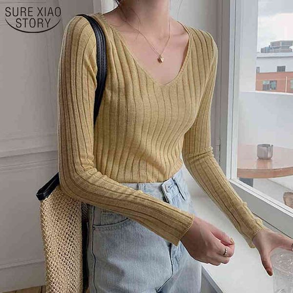 winter clothes women solid striped slim bottoming sweater korean style v-neck knitted all-match pullover 11028 210508, White;black
winter clothes women solid striped slim bottoming sweater korean style v-neck knitted all-match pullover 11028 210508, White;black