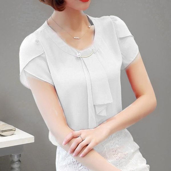 women's blouses & shirts women summer shirt blouse office work wear white ladies o neck chiffon short sleeve casual blusa
women's blouses & shirts women summer shirt blouse office work wear white ladies o neck chiffon short sleeve casual blusa