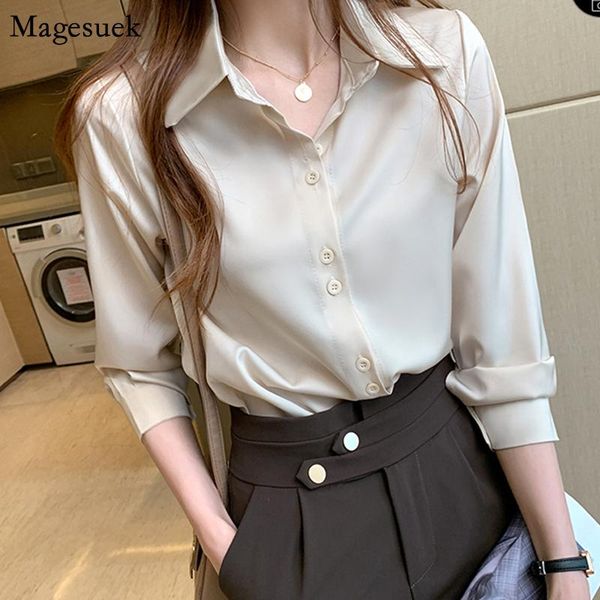 fashion long sleeve satin blouse women 2021 vintage button up shirt elegant office lady casual womens and blouses 11503 women's & shir, White
fashion long sleeve satin blouse women 2021 vintage button up shirt elegant office lady casual womens and blouses 11503 women's & shir, White