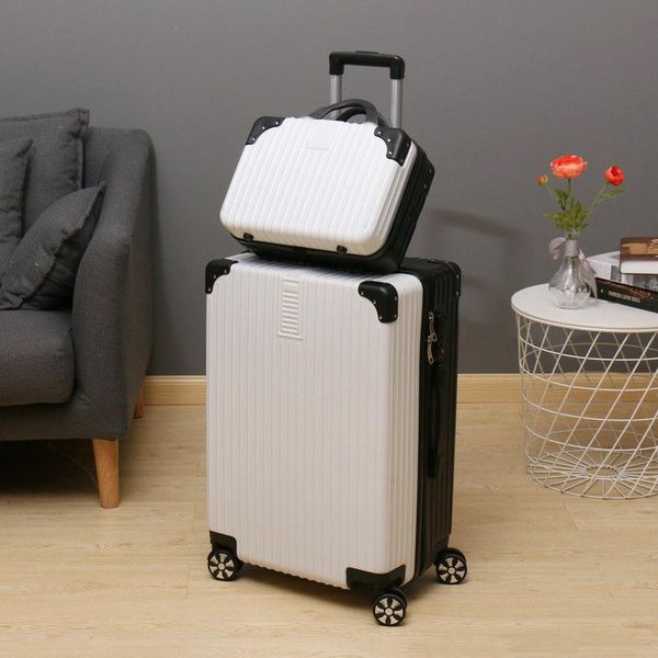 brand 20 inch 22 24 rolling luggage suitcase boarding case travel spinner cases trolley wheeled suitcases 
brand 20 inch 22 24 rolling luggage suitcase boarding case travel spinner cases trolley wheeled suitcases