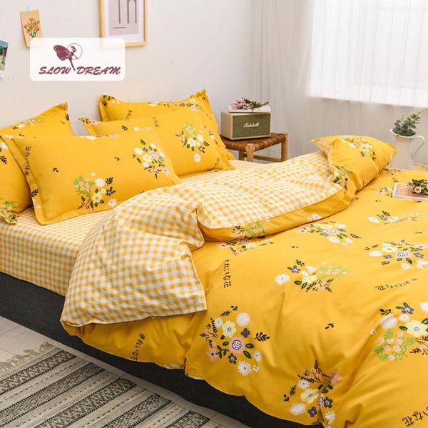 bedding sets slowdream yellow set flowers duvet cover flat sheet double child single bedspread home decor bed linen
bedding sets slowdream yellow set flowers duvet cover flat sheet double child single bedspread home decor bed linen