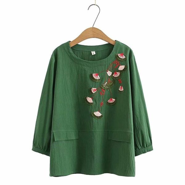 plus size t-shirt loose embroidery o neck cotton women green pink sky blue blouse 2021 pullovers casual ladies shirts female, Black
plus size t-shirt loose embroidery o neck cotton women green pink sky blue blouse 2021 pullovers casual ladies shirts female, Black