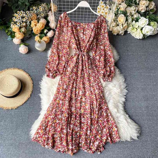 women retro flowers print long sleeve square neck high waist thin dress lady vestidos de fiesta clothes l290 210527, Black;gray
women retro flowers print long sleeve square neck high waist thin dress lady vestidos de fiesta clothes l290 210527, Black;gray