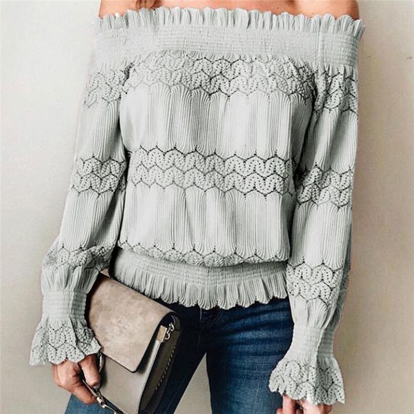 women's blouses & shirts women shirt off shoulder long sleeve blouse female casual loose solid roupa feminina nl1y, White
women's blouses & shirts women shirt off shoulder long sleeve blouse female casual loose solid roupa feminina nl1y, White