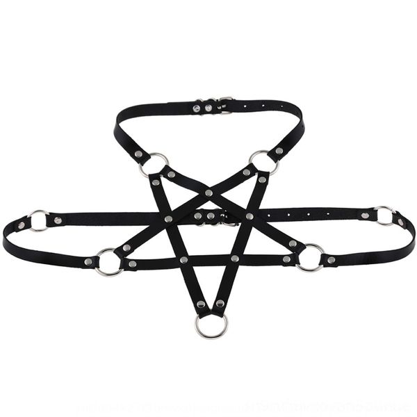 lfH fashion pu leather body harness with star bandage slingsling sexy five pointed star bra suspenders chest belt strap, Black;white
lfH fashion pu leather body harness with star bandage slingsling sexy five pointed star bra suspenders chest belt strap, Black;white