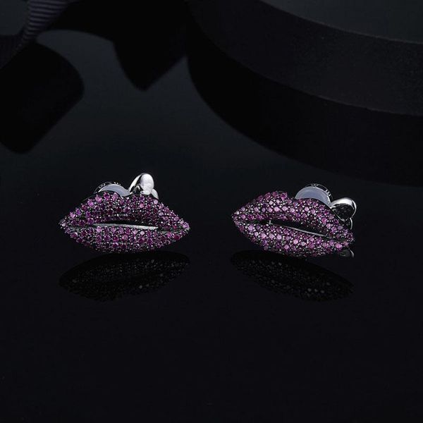 stud sljely 925 sterling silver red lips earrings full cubic zirconia stones women luxury jewelry yao chen collection, Golden;silver
stud sljely 925 sterling silver red lips earrings full cubic zirconia stones women luxury jewelry yao chen collection, Golden;silver