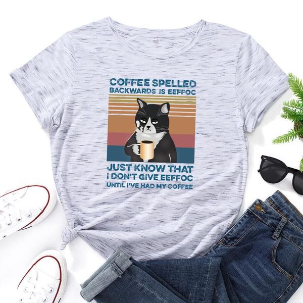 100% cotton t shirt women 5xl plus size cute coffee cat print graphic tees casual short sleeve summer tshirts cartoon women's t-shirt, White
100% cotton t shirt women 5xl plus size cute coffee cat print graphic tees casual short sleeve summer tshirts cartoon women's t-shirt, White