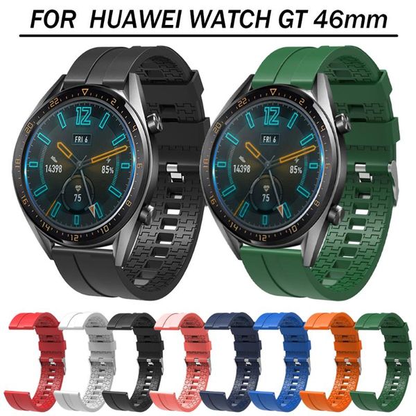 watch bands sport silicone strap for huawei gt 46mm wrist bracelet watchband replaceable straps correa accessories band 22mm, Black;brown 
watch bands sport silicone strap for huawei gt 46mm wrist bracelet watchband replaceable straps correa accessories band 22mm, Black;brown