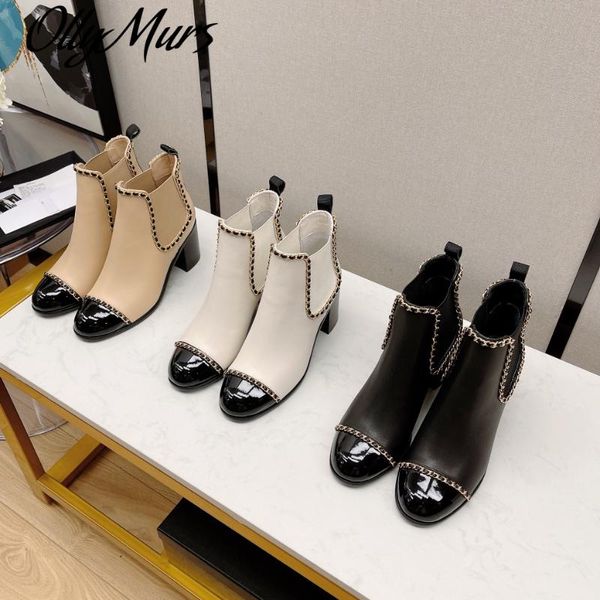 boots ollymurs genuine leather women brand classic autumn winter chain ankle round head shoes, Black
boots ollymurs genuine leather women brand classic autumn winter chain ankle round head shoes, Black