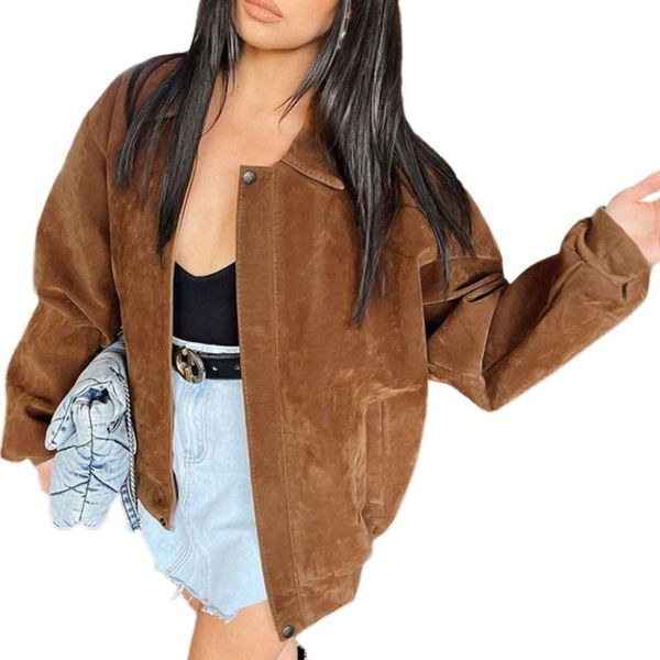 women's jackets women deerskin velvet loose jacket long sleeve casual zip up cardigans coat with pockets, Black;brown
women's jackets women deerskin velvet loose jacket long sleeve casual zip up cardigans coat with pockets, Black;brown