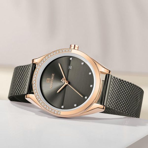 wristwatches naviforce simple elegant women watches fashion quartz lady watch diamond calendar stainless steel strap luxury dress wristwatch, Slivery;brown
wristwatches naviforce simple elegant women watches fashion quartz lady watch diamond calendar stainless steel strap luxury dress wristwatch, Slivery;brown