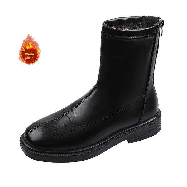boots dlek ankle women thickened plush winter zipper round toe pu leather mature black ladies cool warm
boots dlek ankle women thickened plush winter zipper round toe pu leather mature black ladies cool warm