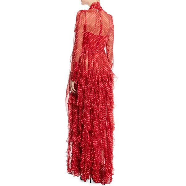 casual dresses runway 2021 spring autumn designer women ladies chiffon pleated ruffle red polka dot bow neck maxi dress, Black;gray
casual dresses runway 2021 spring autumn designer women ladies chiffon pleated ruffle red polka dot bow neck maxi dress, Black;gray