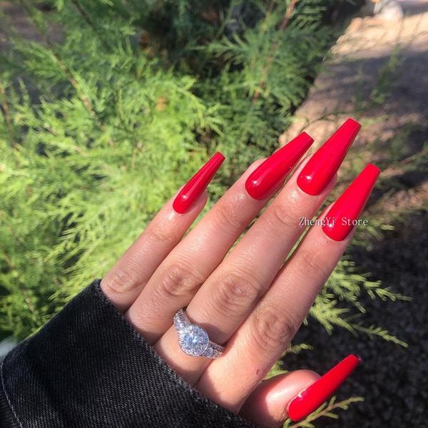 false nails wedding red long coffin fake ballerina impress decorating faux ongles full cover plastic press on with glue sticker, Red;gold
false nails wedding red long coffin fake ballerina impress decorating faux ongles full cover plastic press on with glue sticker, Red;gold