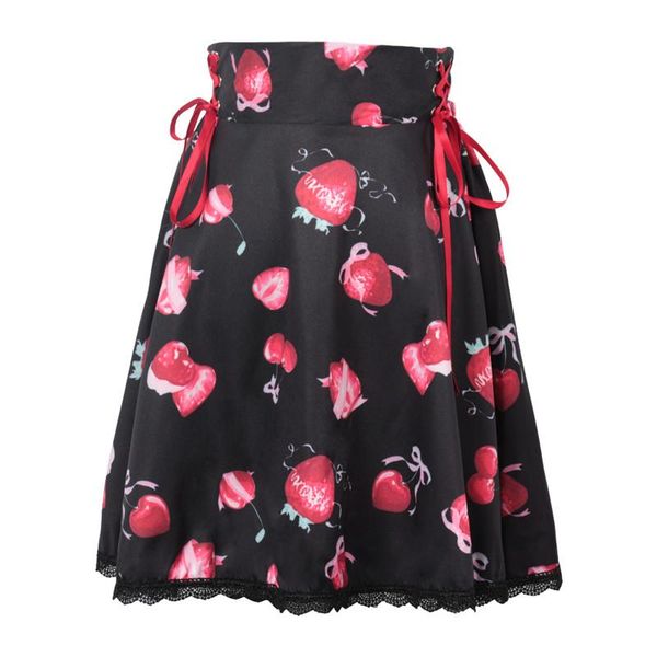skirts lychee girls cherry strawberry lace up female elastic waist mini summer sweet lovely women skirt bottoms, Black
skirts lychee girls cherry strawberry lace up female elastic waist mini summer sweet lovely women skirt bottoms, Black