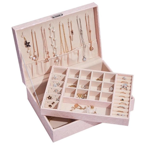 jewelry pouches, bags classical european-style leather necklace storage box large space with lock upscale casket, Pink;blue
jewelry pouches, bags classical european-style leather necklace storage box large space with lock upscale casket, Pink;blue