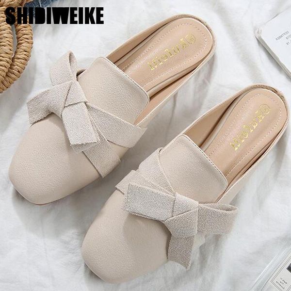 slippers round head flat women's butterfly-knot leather shoes 2021 summer lazy loafers muller x085, Black
slippers round head flat women's butterfly-knot leather shoes 2021 summer lazy loafers muller x085, Black
