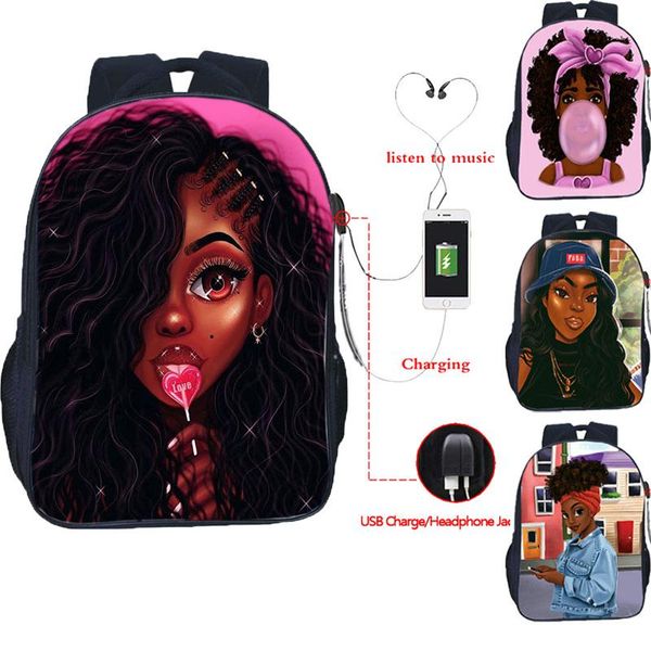 beautiful black girls usb charging backpack students school bags afro women casual travel bag mochila teen female rucksack
beautiful black girls usb charging backpack students school bags afro women casual travel bag mochila teen female rucksack