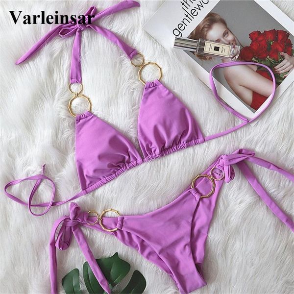 women's swimwear metal ring halter bikini female swimsuit women two-pieces set mini bra bather bathing suit swim lady v3131, White;black
women's swimwear metal ring halter bikini female swimsuit women two-pieces set mini bra bather bathing suit swim lady v3131, White;black