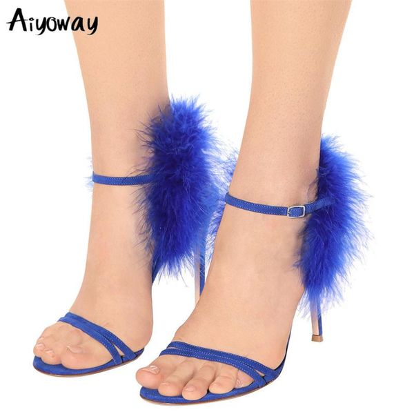 dress shoes aiyoway summer fur stiletto gladiator sandals women ankle strap thin heeled wedding ladies pumps footwear plus size, Black
dress shoes aiyoway summer fur stiletto gladiator sandals women ankle strap thin heeled wedding ladies pumps footwear plus size, Black
