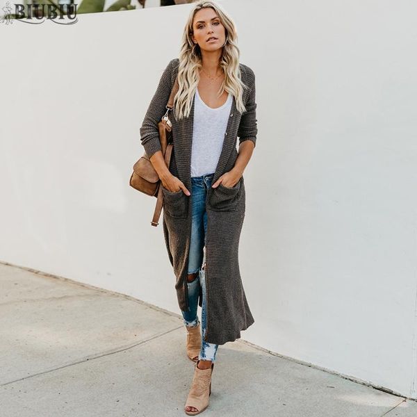 women's trench coats biubiu knitting women sweaters solid cardigan casual winter long coat button pockets woman autumn female loose, Tan;black
women's trench coats biubiu knitting women sweaters solid cardigan casual winter long coat button pockets woman autumn female loose, Tan;black