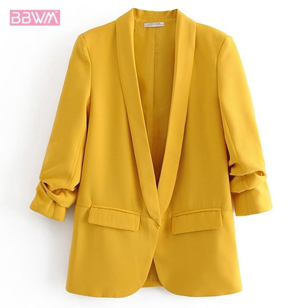 autumn candy color flip leader fold thin casual jacket female yellow red casual holiday women's coat simple 210507, Black;brown
autumn candy color flip leader fold thin casual jacket female yellow red casual holiday women's coat simple 210507, Black;brown