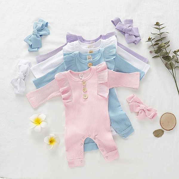 kids rompers girls boys solid color romper newborn infant pit stripe ruffle sleeve jumpsuits with headbands spring autumn fashion baby climb, Blue
kids rompers girls boys solid color romper newborn infant pit stripe ruffle sleeve jumpsuits with headbands spring autumn fashion baby climb, Blue