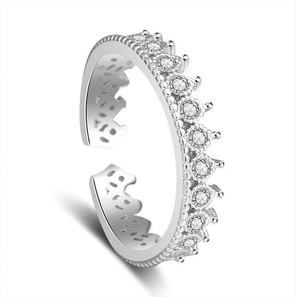 cluster rings 925 sterling silver micro pave zircon stackable crown shaped opening wedding band adjustable s-r54, Golden;silver
cluster rings 925 sterling silver micro pave zircon stackable crown shaped opening wedding band adjustable s-r54, Golden;silver
