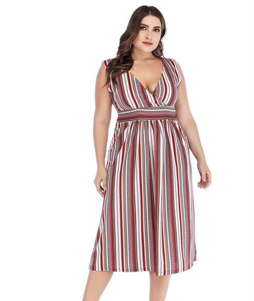 plus size dresses summer 2021 large neck sleeveless deep v striped dress mid-calf xl 5xl ultra women, Black
plus size dresses summer 2021 large neck sleeveless deep v striped dress mid-calf xl 5xl ultra women, Black