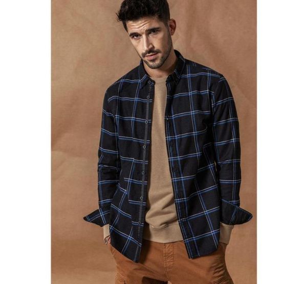 men's casual shirts men 100% pure cotton long sleeve plaid male slim fit camisa, White;black
men's casual shirts men 100% pure cotton long sleeve plaid male slim fit camisa, White;black