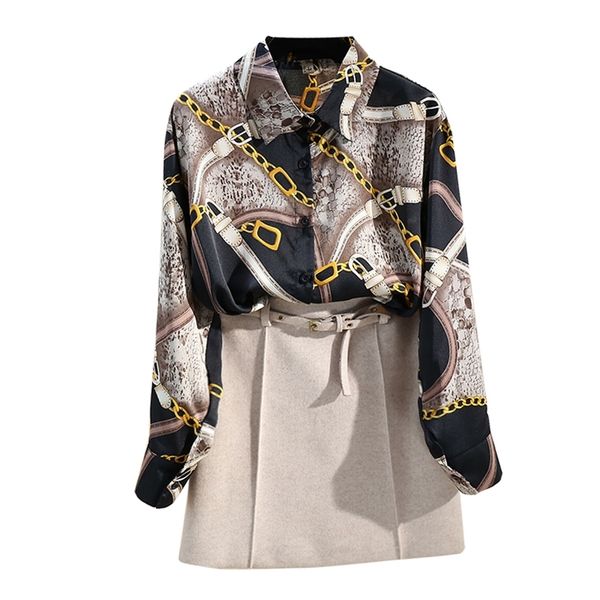 spring autumn women's long-sleeved shirt snake print korean loose retro womens and blouses y529 210507, White
spring autumn women's long-sleeved shirt snake print korean loose retro womens and blouses y529 210507, White