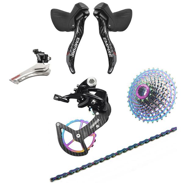 bike derailleurs sensah empire pro 2x11/2x12 speed, 22s/24s road groupset, r/l shifter + r/f 11s/12s cassette, carbon fiber
bike derailleurs sensah empire pro 2x11/2x12 speed, 22s/24s road groupset, r/l shifter + r/f 11s/12s cassette, carbon fiber