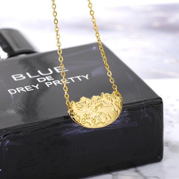 pendant necklaces stainless steel gold chain deer for women mountain landscape necklace hollow stars moon choker jewelry, Silver
pendant necklaces stainless steel gold chain deer for women mountain landscape necklace hollow stars moon choker jewelry, Silver