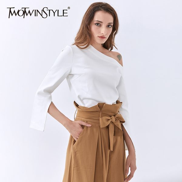 casual white for women asymmetrical collar flare sleeve irregular t shirts female fall fashion 210524
casual white for women asymmetrical collar flare sleeve irregular t shirts female fall fashion 210524