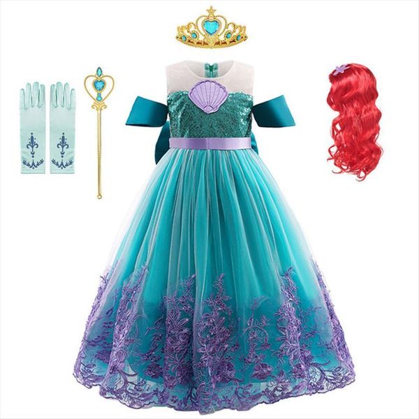 mermaid ariel princess girl dress cosplay costumes kids halloween fancy costume children carnival party clothes summer up, Red;yellow
mermaid ariel princess girl dress cosplay costumes kids halloween fancy costume children carnival party clothes summer up, Red;yellow