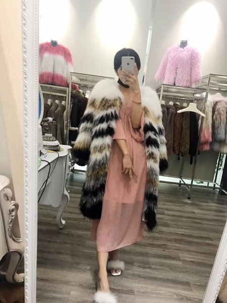 sqxr fur genuine kintted raccoon dog fur jackets coat fashion women winter warm nature, Black
sqxr fur genuine kintted raccoon dog fur jackets coat fashion women winter warm nature, Black